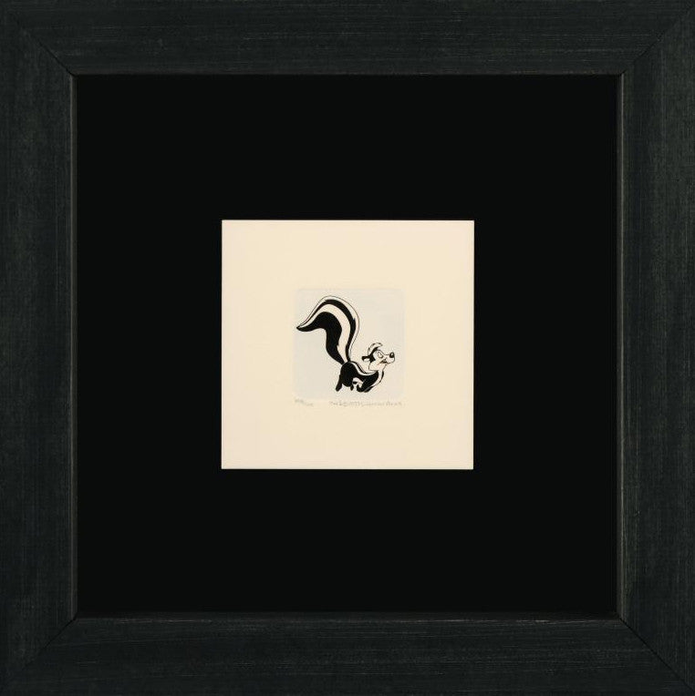 Pepe Le Pew Warner Bros Looney Tunes Hand Tinted Color Etching Numbered Framed