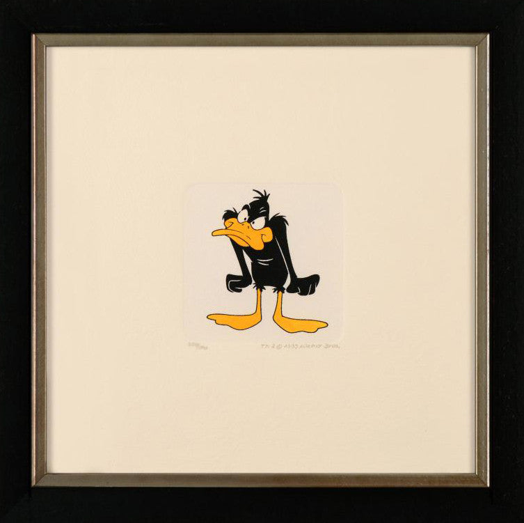 Daffy Duck Warner Bros Hand Tinted Color Etching Numbered and Framed