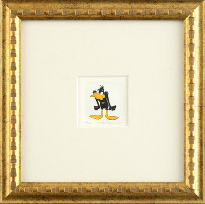Daffy Duck Warner Bros Looney Tunes Hand Tinted Color Etching Framed