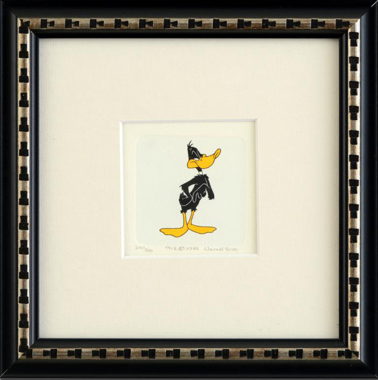 Daffy Duck Warner Bros Looney Tunes Hand Tinted Color Etching Numbered