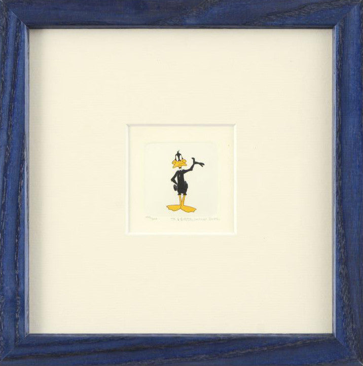 Daffy Duck Warner Bros Hand Tinted Color Etching Numbered and Framed