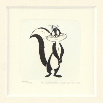 Penelope Pussycat Warner Bros Looney Tunes Hand Tinted Color Etching Numbered