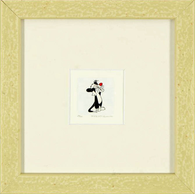 Sylvester the Cat - Limited Edition Etching with Hand Tinted Coloring on Paper by Warner Bros.