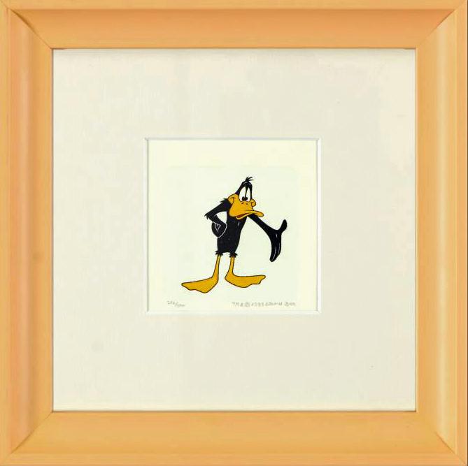 Daffy Duck Warner Bros Hand Tinted Color Etching Numbered and Numbered