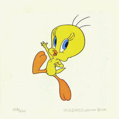 Tweety Bird - Limited Edition Etching with Hand Tinted Coloring on Paper by Warner Bros.