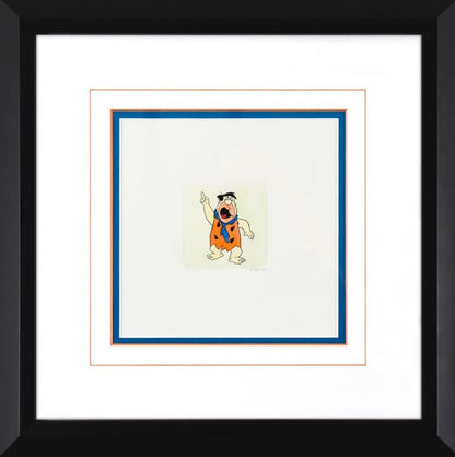 Fred Flintstone Hanna Barbera Hand Tinted Color Etching Numbered and Framed