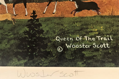 Queen of the Trail Jane Wooster Scott Offset Lithograph Print Artist Hand Signed and Numbered