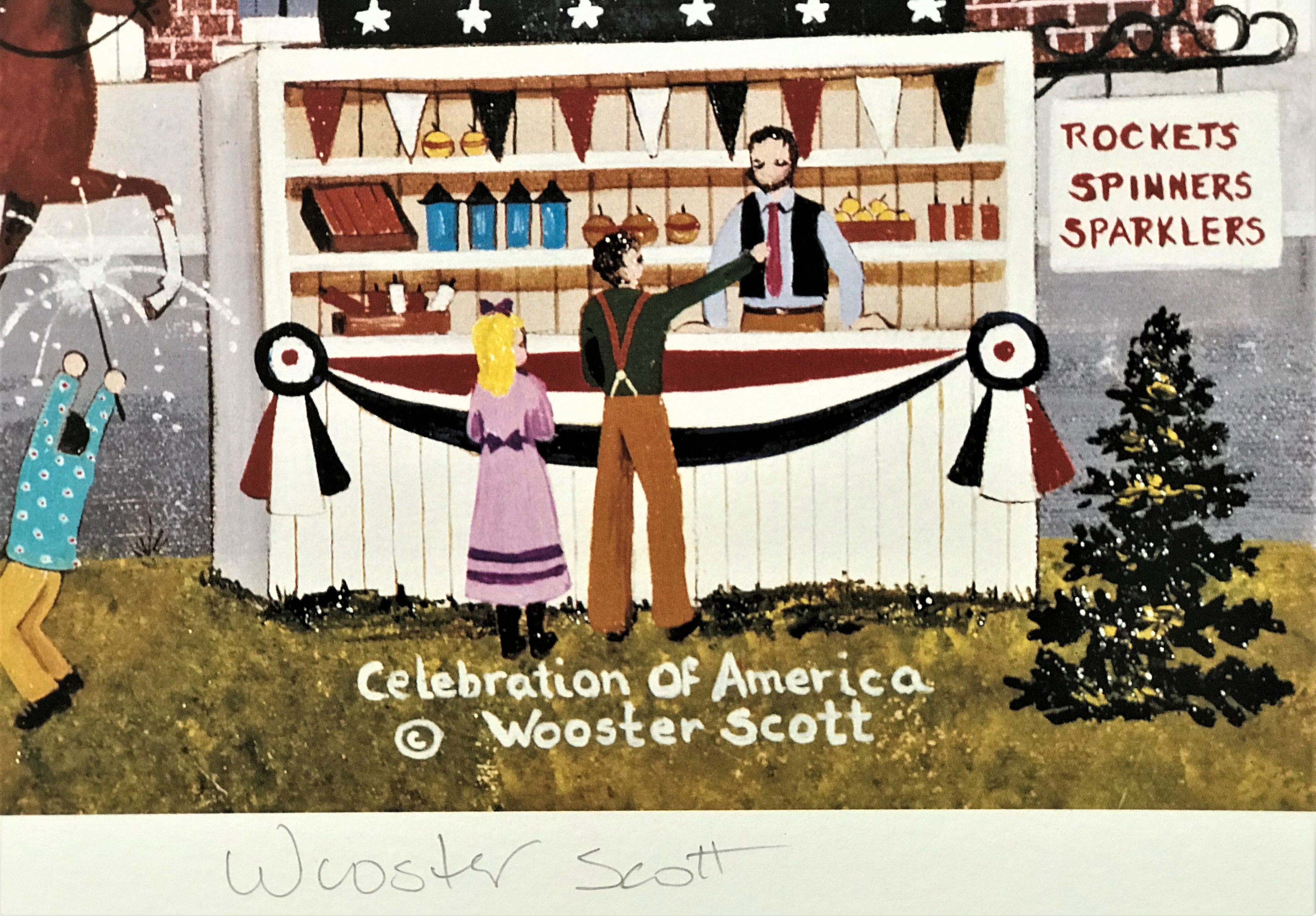 Celebration of America Jane Wooster Scott Artist Proof Lithograph Print Artist Hand Signed and AP Numbered