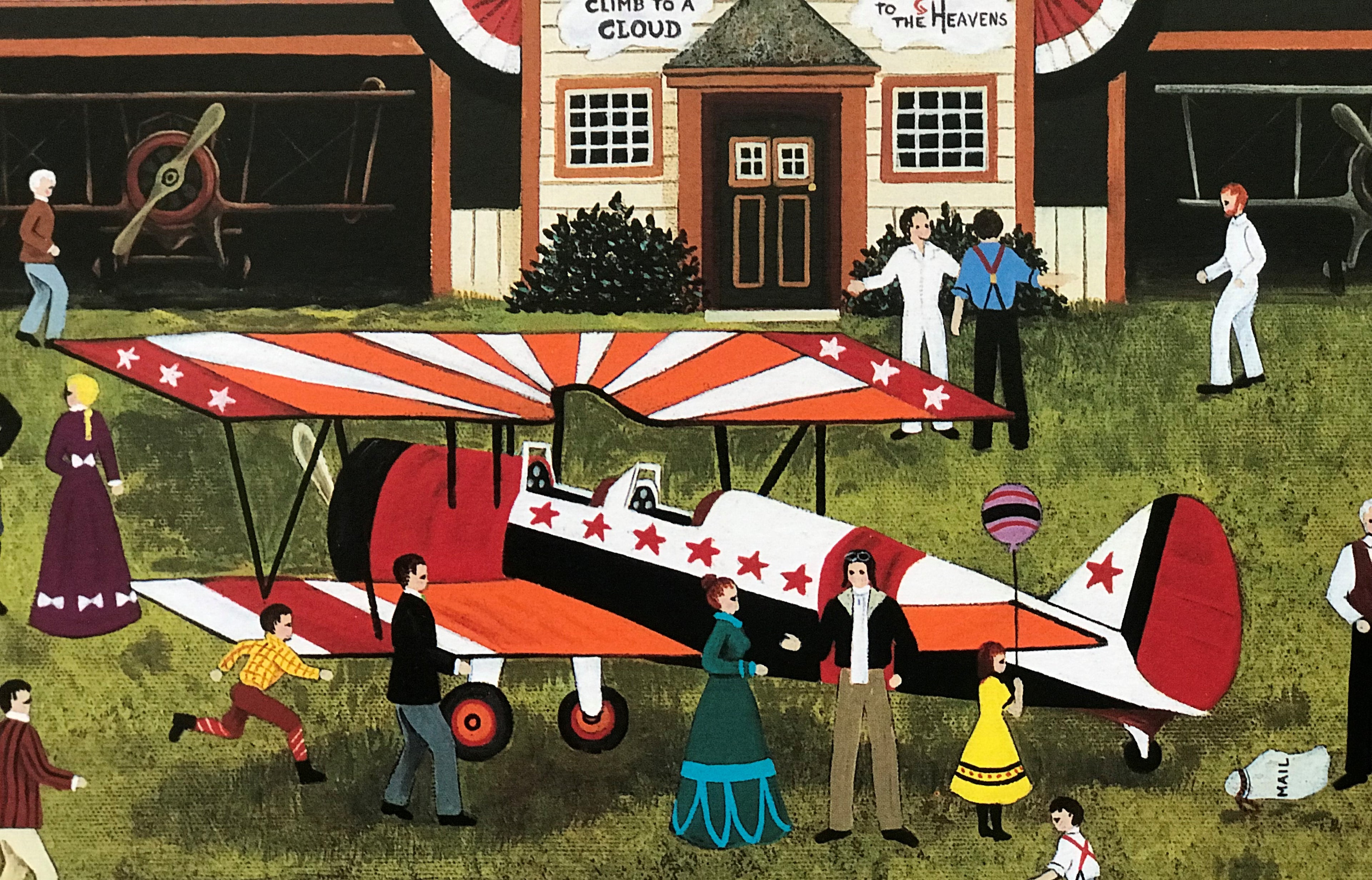 Franklin Fields First Annual Air Fair Jane Wooster Scott Lithograph Print Artist Hand Signed and Numbered