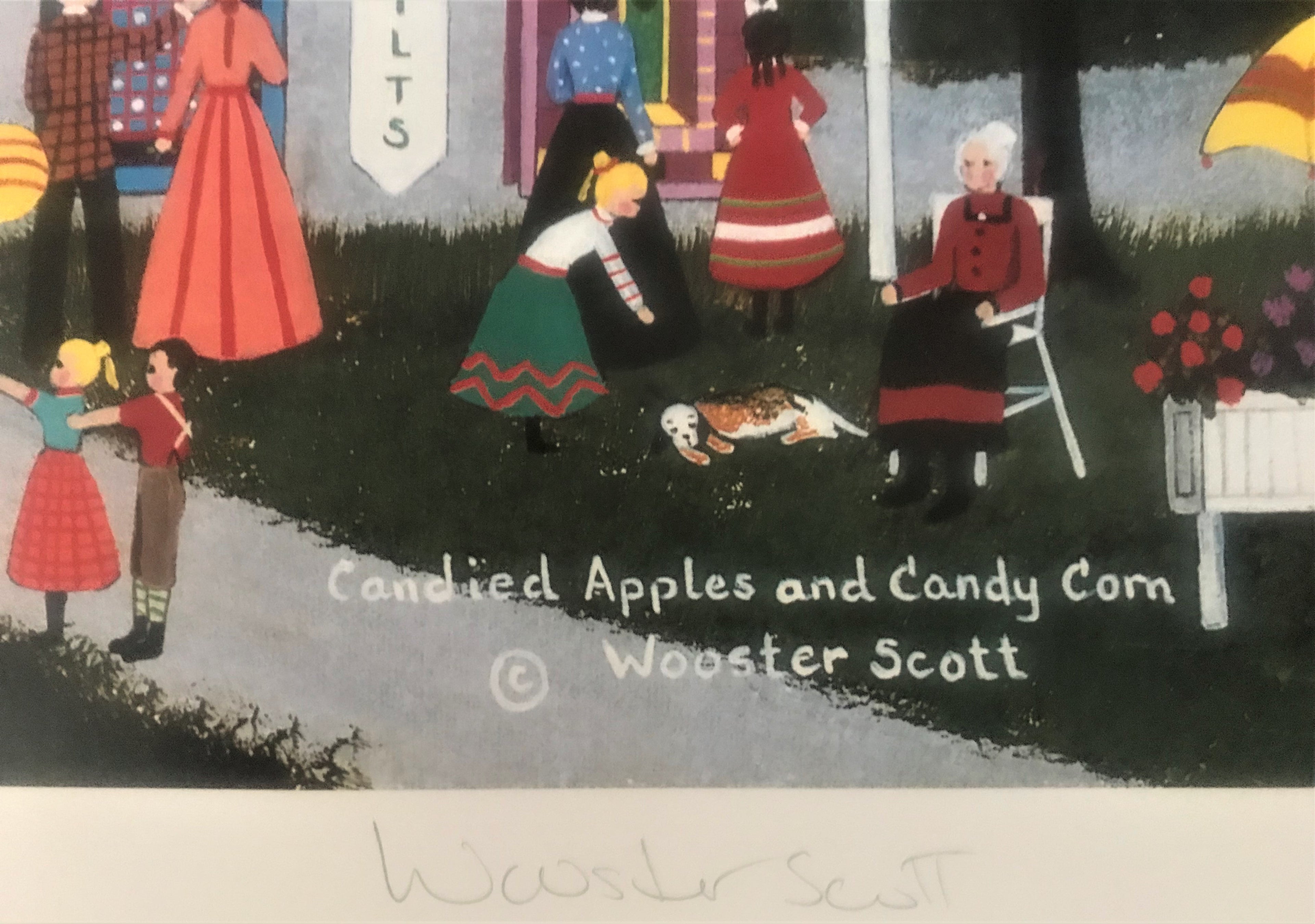 Candied Apples &amp; Candied Corn Jane Wooster Scott Lithograph Print Artist Hand Signed and Numbered
