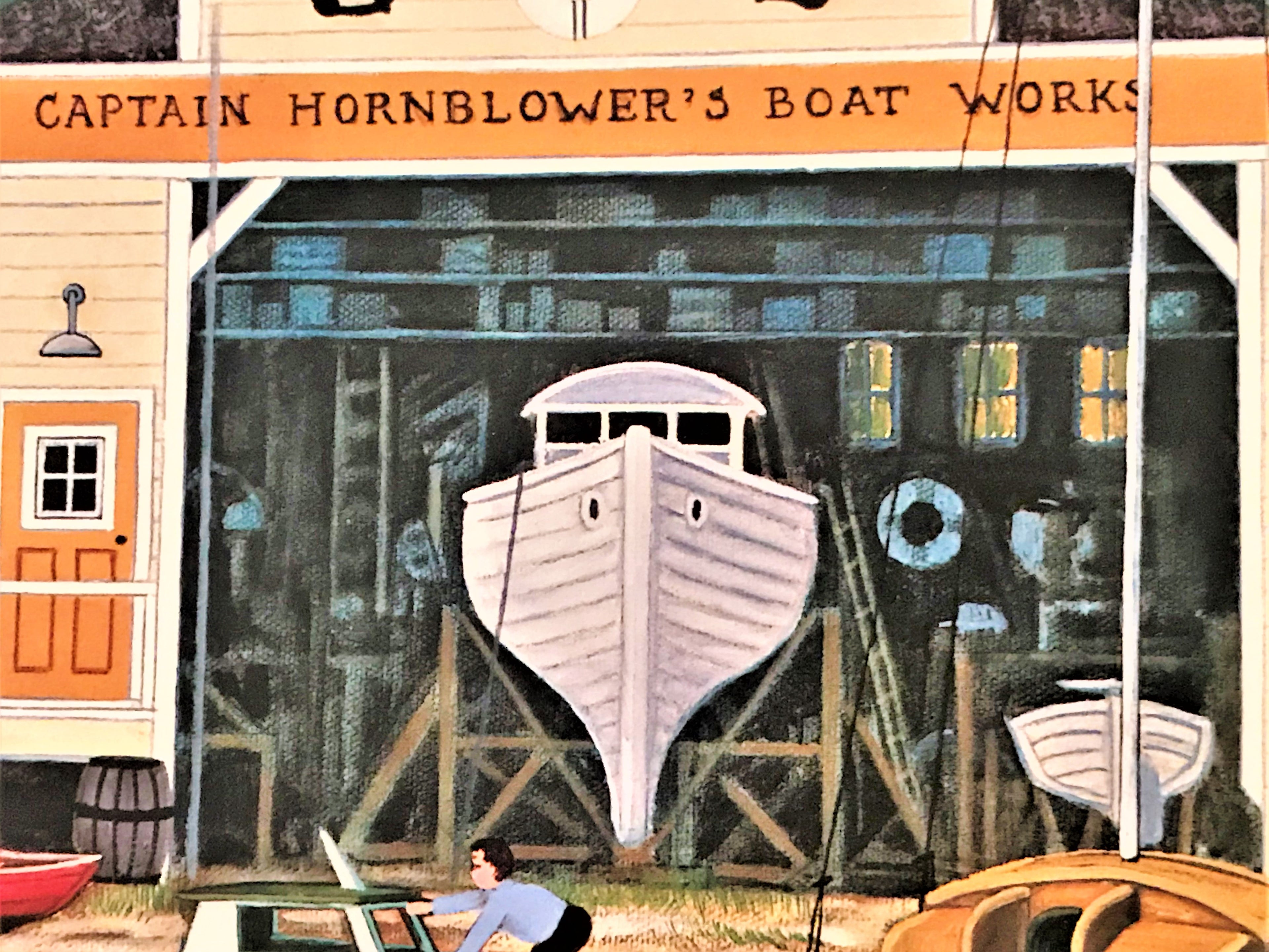 Salem Shipyard Jane Wooster Scott Lithograph Print Artist Hand Signed and Numbered