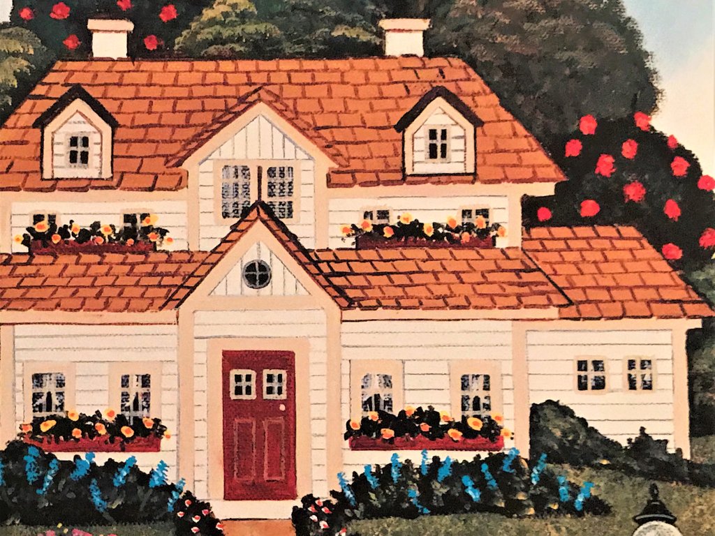 Swing Into Spring Jane Wooster Scott Artist Proof Offset Lithograph Print Artist Hand Signed and AP Numbered