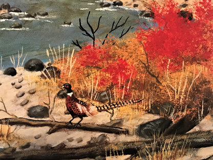 Trail Creek Autumn Jane Wooster Scott Lithograph Print Artist Hand Signed and Roman Numeral Numbered