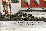 Embracing Winters Joys Jane Wooster Scott Lithograph Print Artist Hand Signed and Numbered