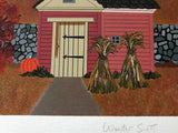 Autumnal Reflection Jane Wooster Scott Serigraph Print Artist Hand Signed and Numbered