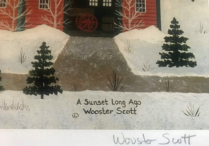 A Sunset Long Ago Jane Wooster Scott Lithograph Print Artist Hand Signed and Numbered