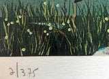 Downpour Down East Jane Wooster Scott Serigraph Print Artist Hand Signed and Numbered
