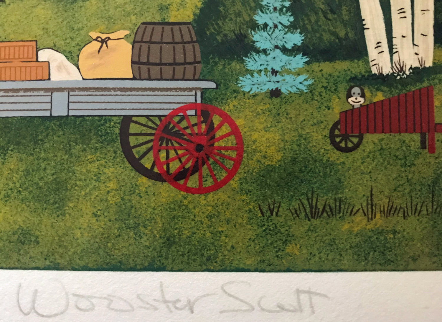 Good Neighbor Jane Wooster Scott Artist Proof Serigraph Print Artist Hand Signed and Numbered with Hand Drawn Remarque