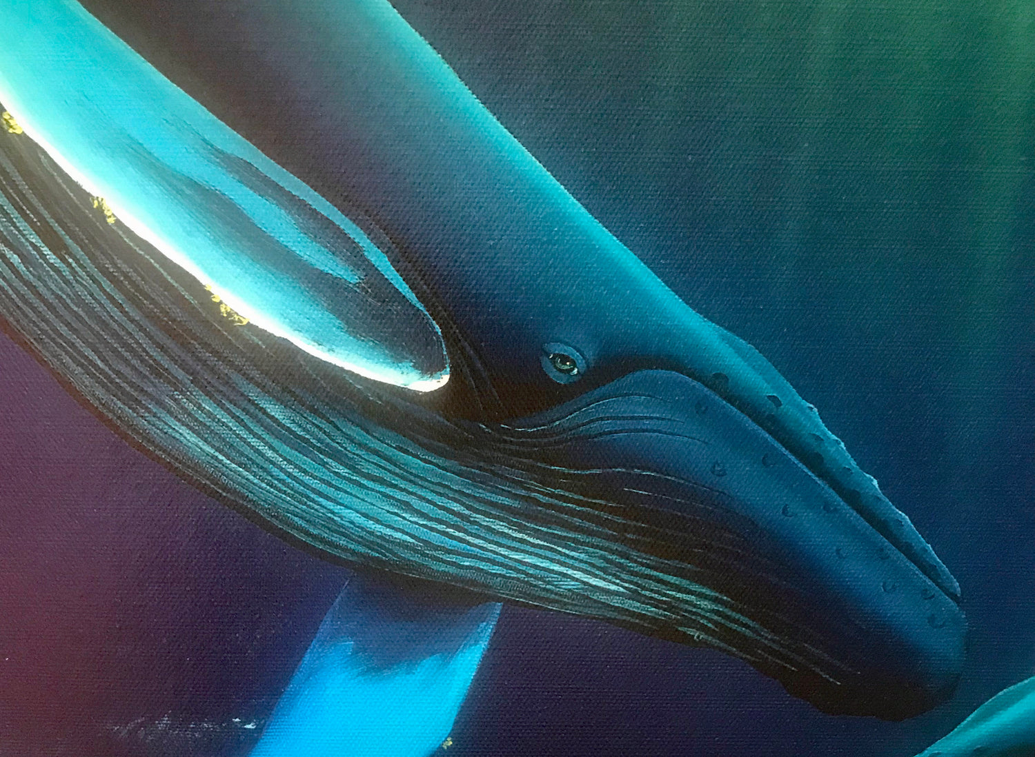 In the Company of Whales Wyland Canvas Giclée Print Artist Hand Signed and Numbered