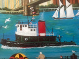 Beneath The Brooklyn Bridge Jane Wooster Scott Lithograph Print Artist Hand Signed and Numbered