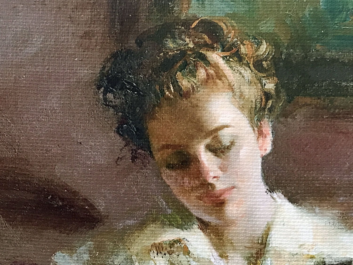 Late Night Reading Pino Daeni Canvas Giclée Print Artist Hand Signed and Numbered