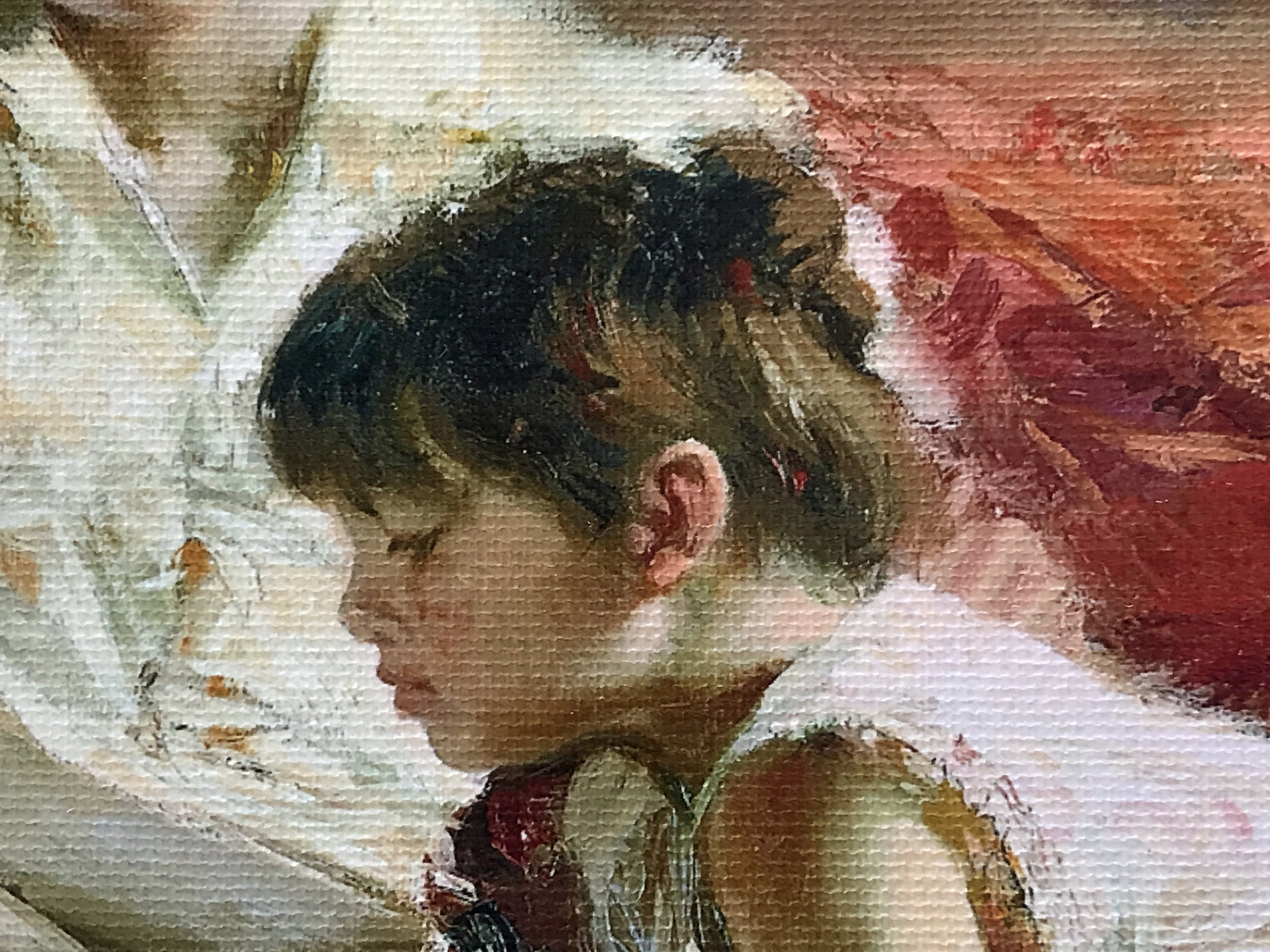 Late Night Reading Pino Daeni Canvas Giclée Print Artist Hand Signed and Numbered