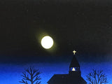 Skaters Moon at Soda Spring Jane Wooster Scott Serigraph Print Artist Hand Signed and Numbered