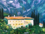 Bellagio Hillside Howard Behrens Serigraph Print Artist Hand Signed and Numbered