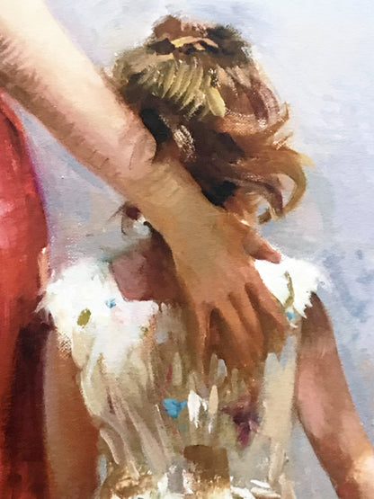 Seaside Walk Pino Daeni Giclée Print Artist Hand Signed and Numbered