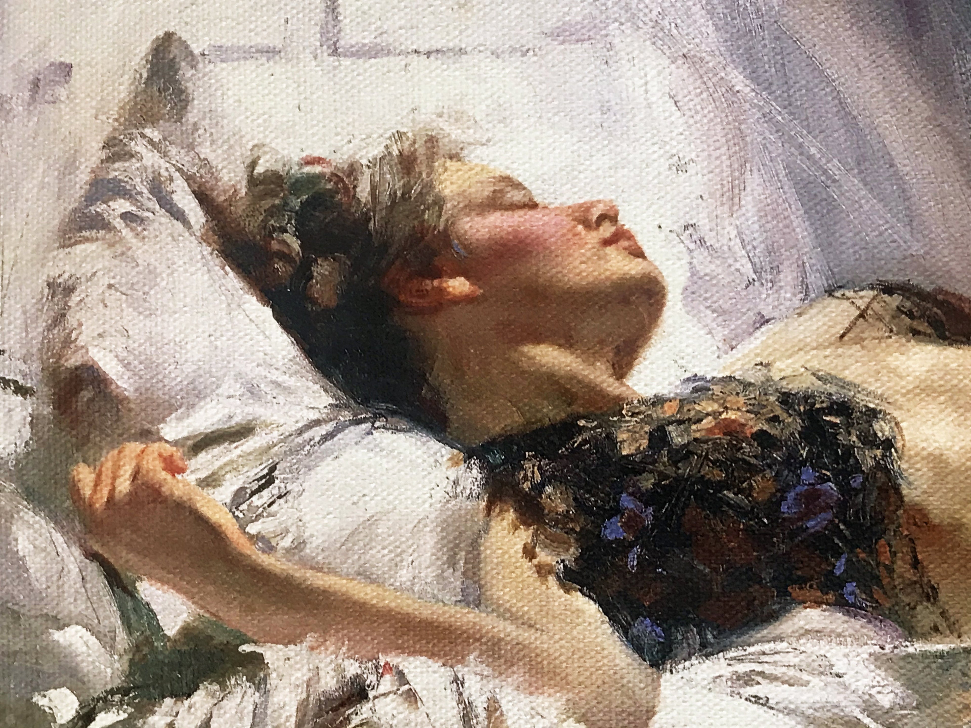 Morning Dreams Pino Daeni Canvas Giclée Print Artist Hand Signed and Numbered