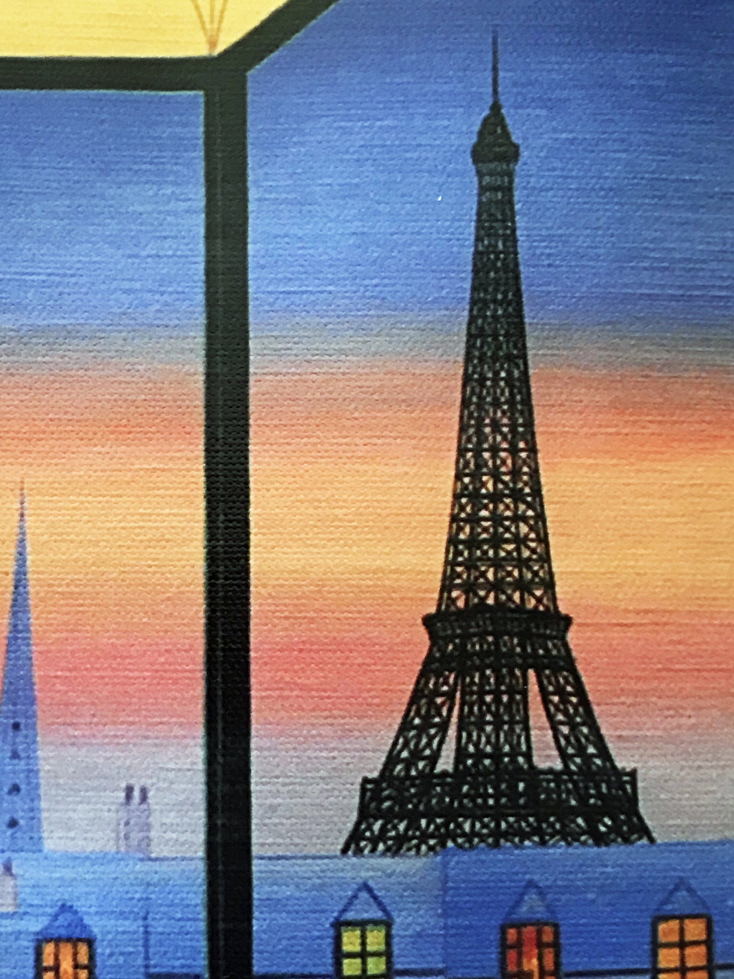 Over Paris Roofs Fanch Ledan Canvas Giclée Print Artist Hand Signed and Numbered