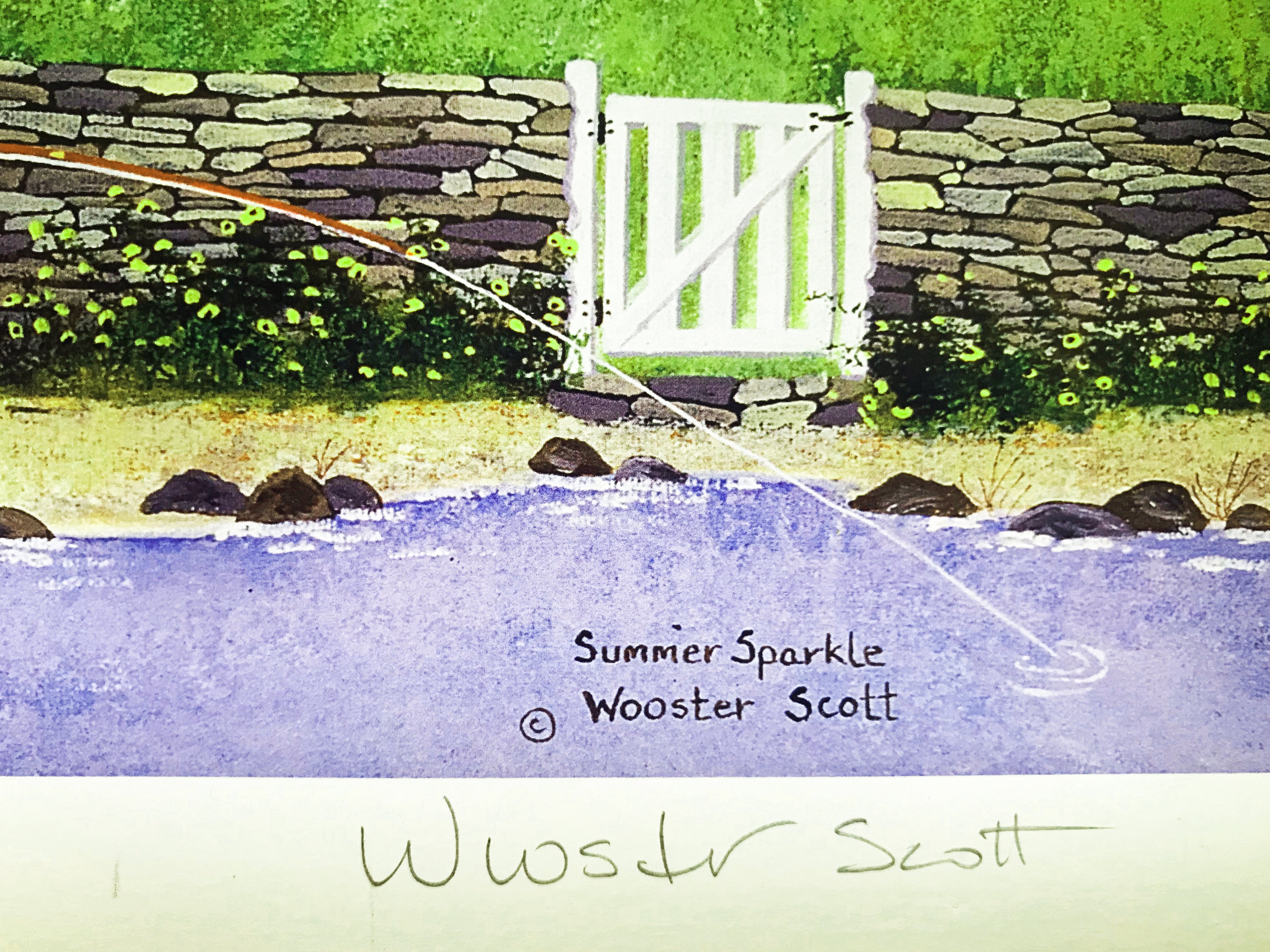 Summer Sparkle Jane Wooster Scott Lithograph Print Artist Hand Signed and Numbered