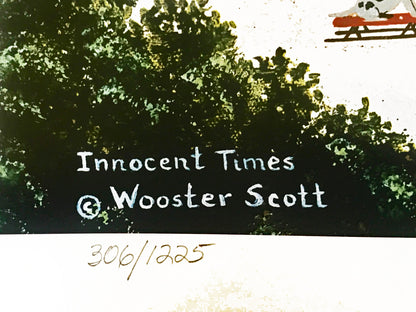 Innocent Times Jane Wooster Scott Lithograph Print Artist Hand Signed and Numbered