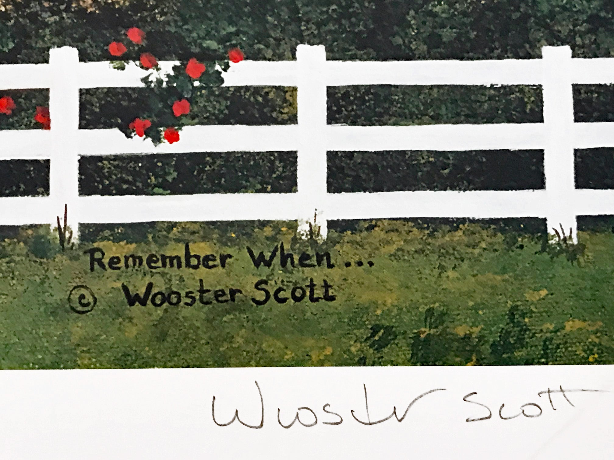Remember When Jane Wooster Scott Offset Lithograph Print Artist Hand Signed and Numbered