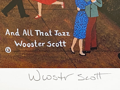 And All That Jazz Jane Wooster Scott Lithograph Print Artist Hand Signed and Numbered