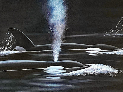 Ancient Orca Seas Wyland Lithograph Print Artist Hand Signed and Numbered