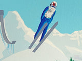 Let the Winter Games Begin Melanie Taylor Kent Serigraph Print Artist Hand Signed and Numbered