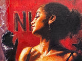Sensual Touch In The Dark II Fabian Perez Artist Proof Giclée Print on Canvas Board Hand Signed AP Numbered and Framed