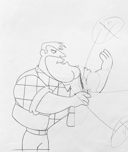 The Pink Panther Show MGM United Artists Production Animation Cel and Paired Pencil Sketch
