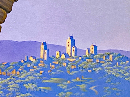 The Towers of San Gimignano Jim Buckels Lithograph Print Artist Hand Signed and Numbered