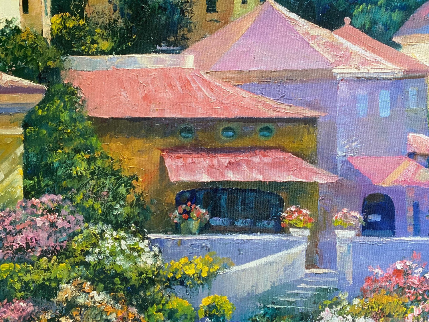  Villas of Italy Howard Behrens Canvas Giclée Artist Hand Signed and Numbered