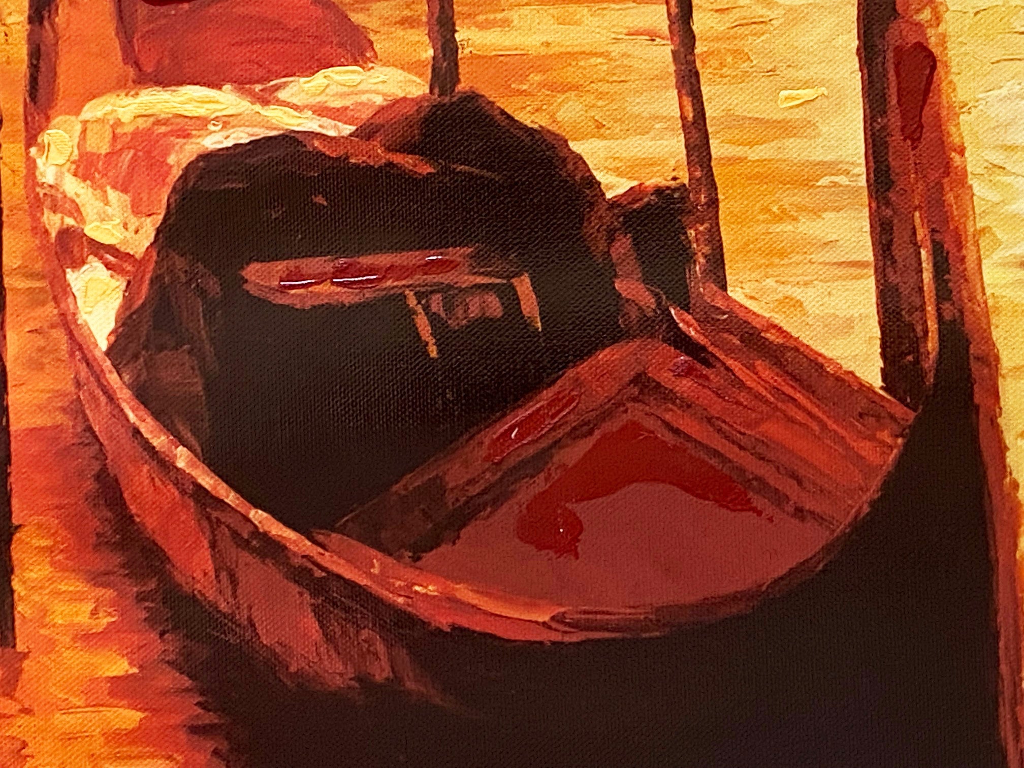 Sunset Gondola Howard Behrens Hand Embellished Canvas Giclée Bearing Artist Authorized Signature and Numbered