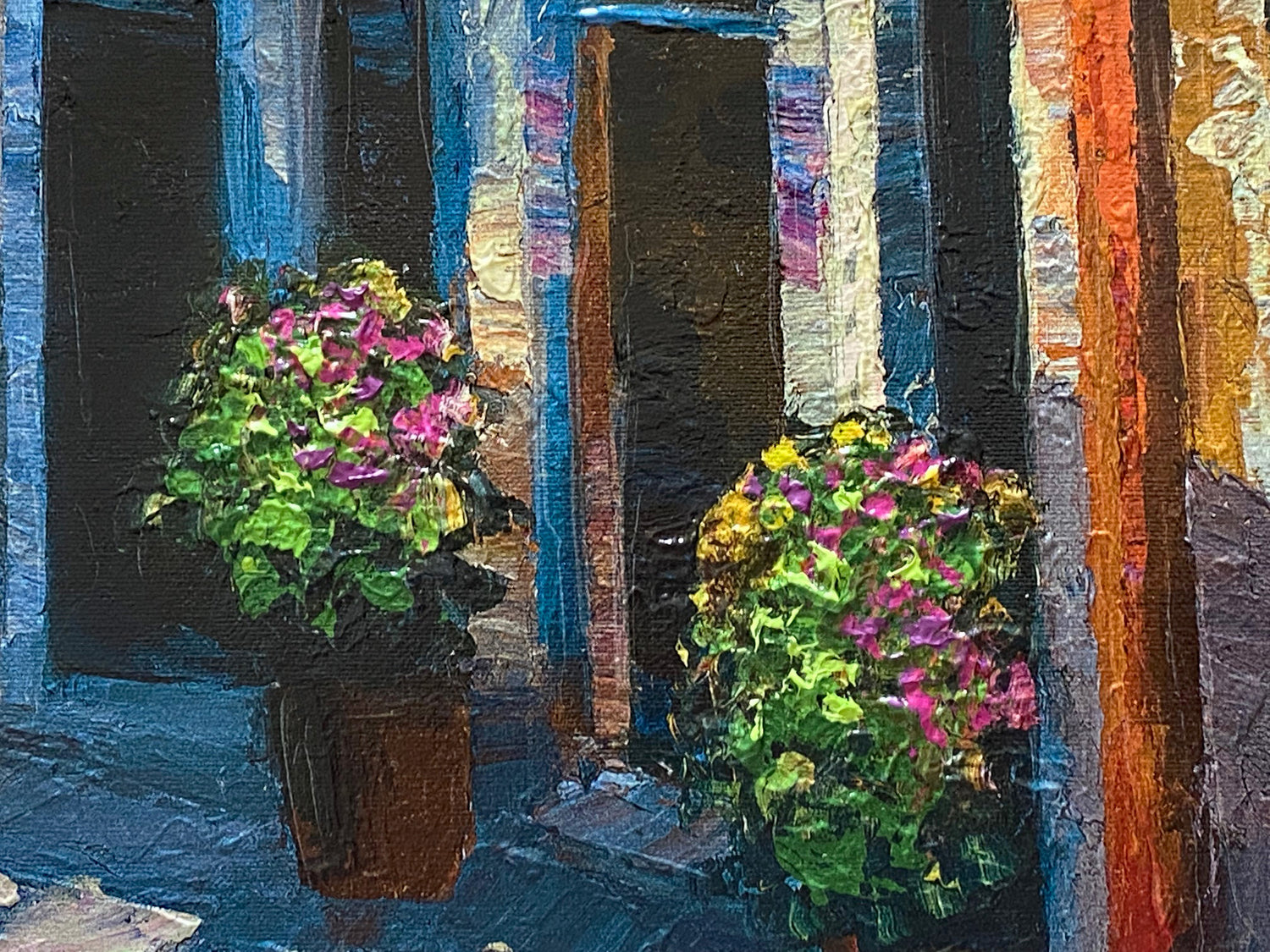 Village Hideaway Howard Behrens Textured Giclée on Board Hand Embellished Numbered with Artist Authorized Signature