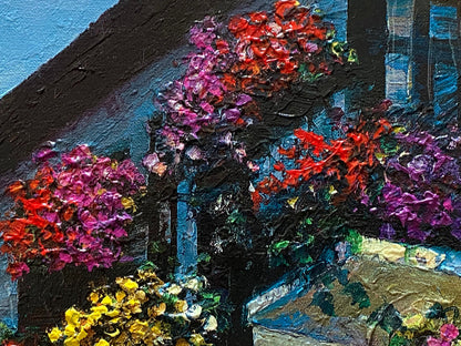 Village Hideaway Howard Behrens Textured Giclée on Board Hand Embellished Numbered with Artist Authorized Signature