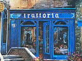 Outdoor Cafe - Limited Edition Lithograph on Paper by Anatoly Metlan