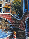 Outdoor Cafe Anatoly Metlan Lithograph Print Artist Hand Signed and Numbered