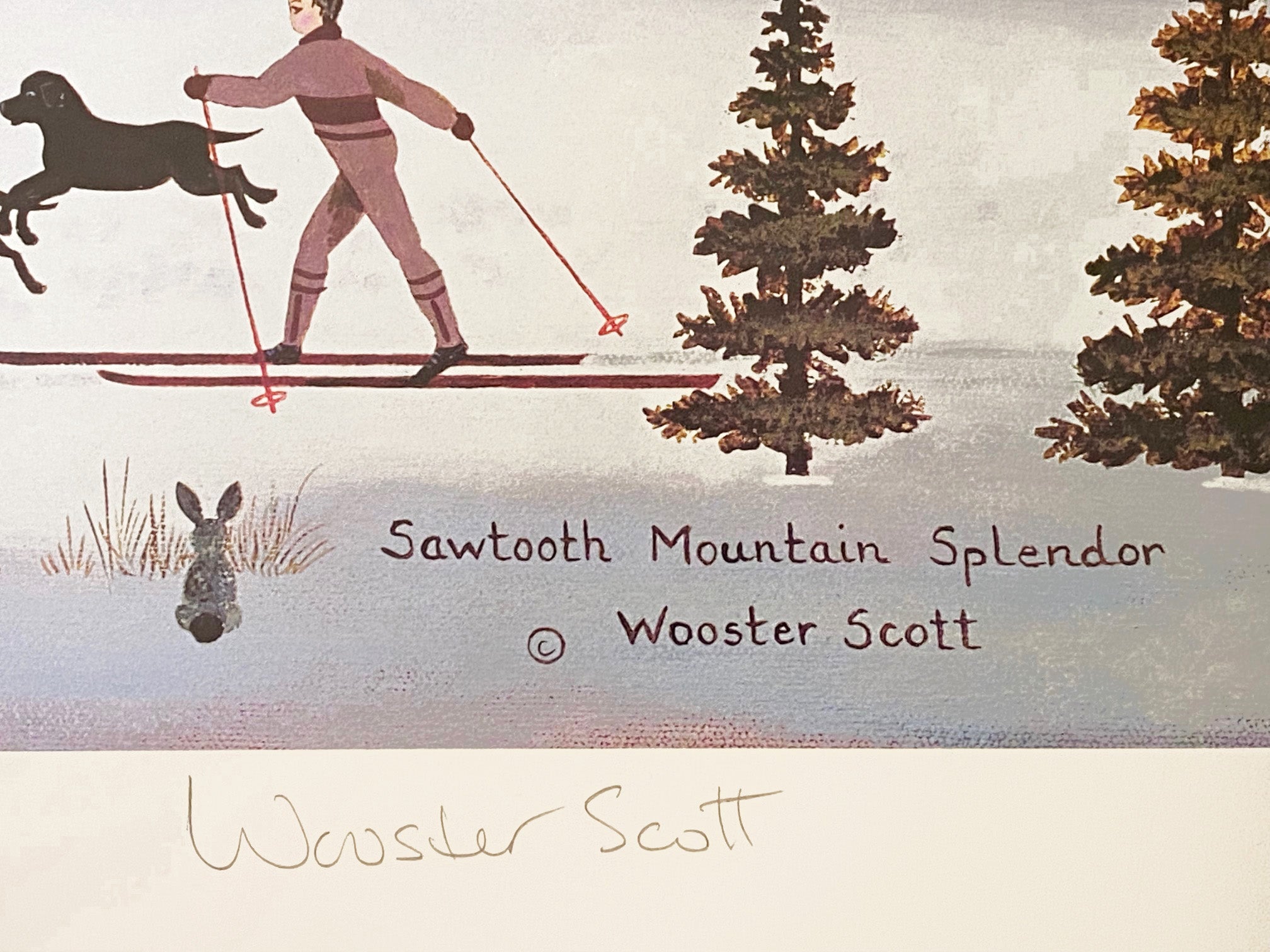 Sawtooth Mountain Splendor Jane Wooster Scott Lithograph Print Artist Hand Signed and Numbered