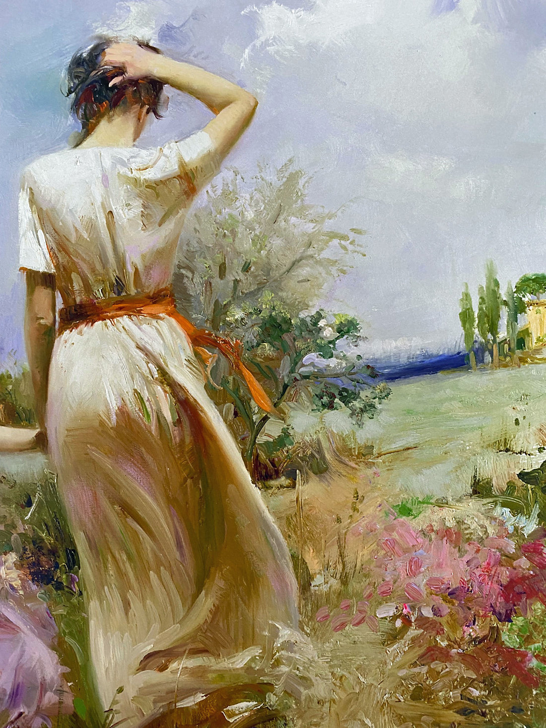 Tuscan Stroll Pino Daeni Giclée Print Artist Hand Signed and Numbered