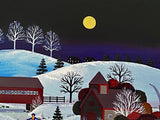 Jingle Bells and Carolers Jane Wooster Scott Artist Proof Lithograph Print Artist Hand Signed and AP Numbered