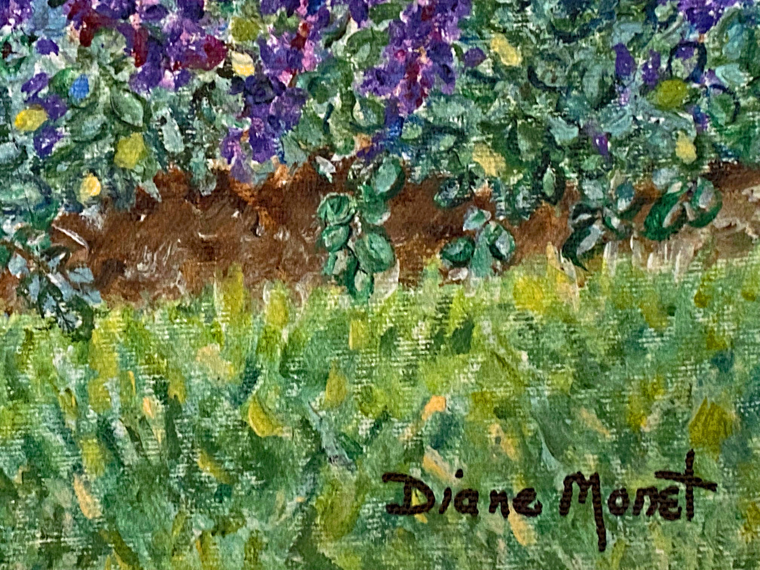 Diane Monet Untitled Canvas Giclée Print Artist Hand Embellished Signed and Numbered